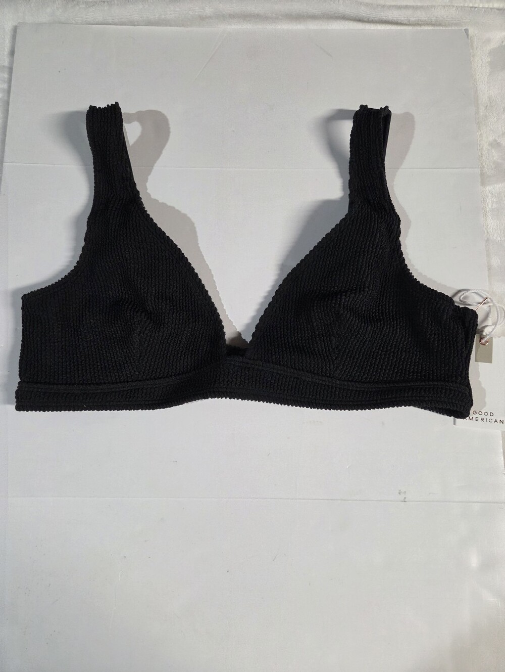 🖤 NWT Good American Black Textured Bralette